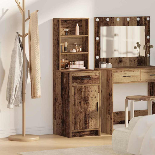 vidaXL Highboard Παλιό ξύλο 40 x 40,5 x 135 εκ. Επεξεργασμένο ξύλο