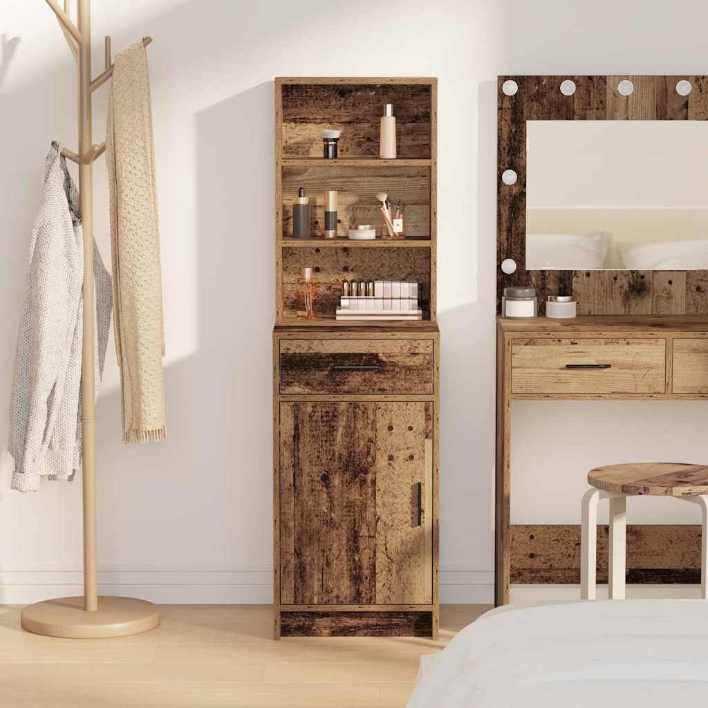vidaXL Highboard Παλιό ξύλο 40 x 40,5 x 135 εκ. Επεξεργασμένο ξύλο