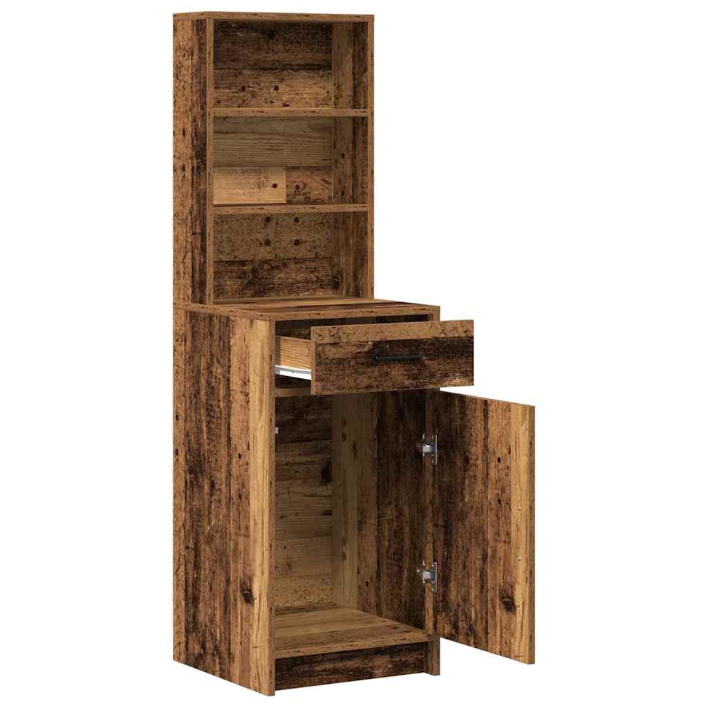 vidaXL Highboard Παλιό ξύλο 40 x 40,5 x 135 εκ. Επεξεργασμένο ξύλο