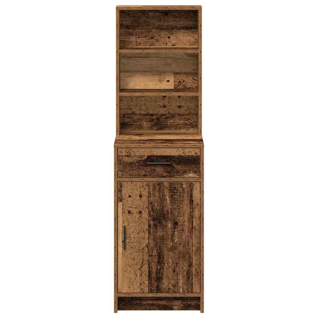 vidaXL Highboard Παλιό ξύλο 40 x 40,5 x 135 εκ. Επεξεργασμένο ξύλο