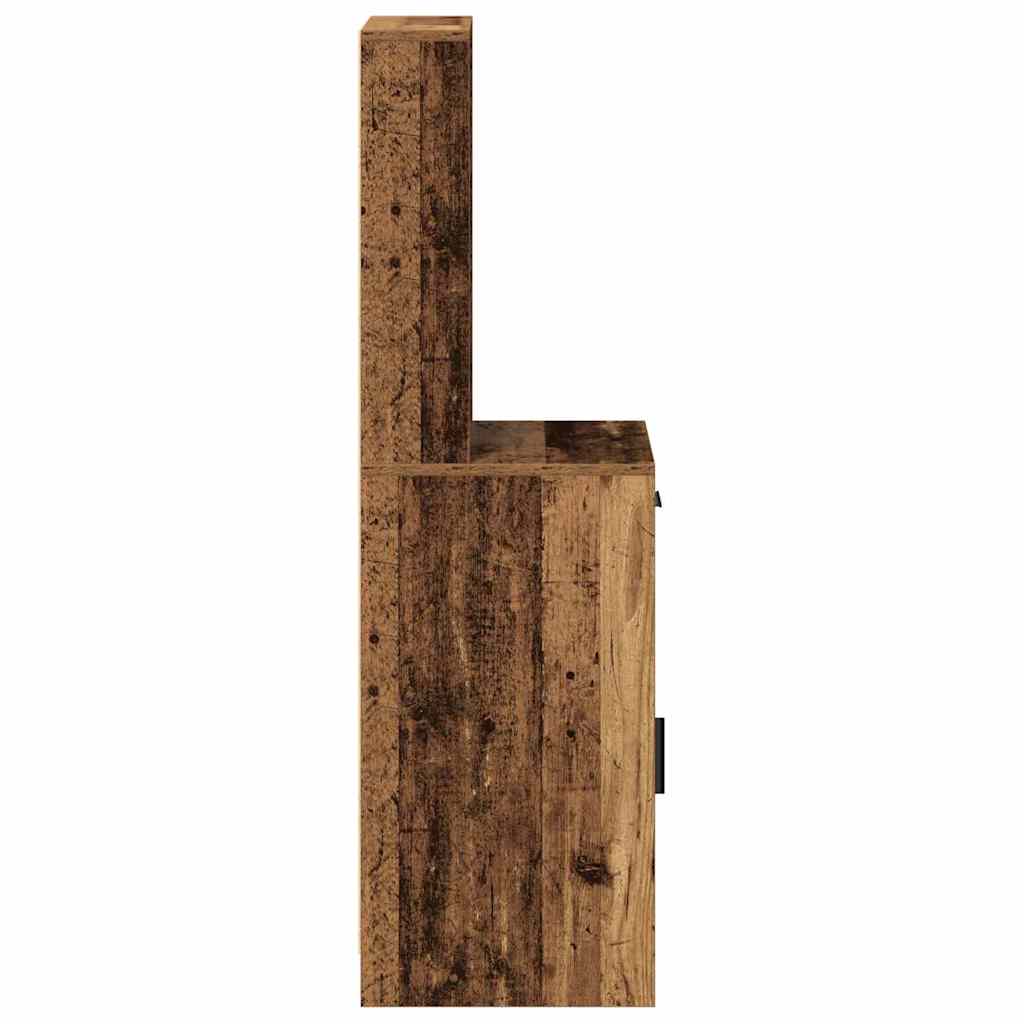 vidaXL Highboard Παλιό ξύλο 40 x 40,5 x 135 εκ. Επεξεργασμένο ξύλο