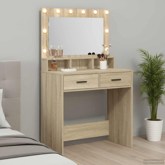 vidaXL Τραπέζι περιποίησης Δρύς Sonoma 79 x 41 x 135 εκ.