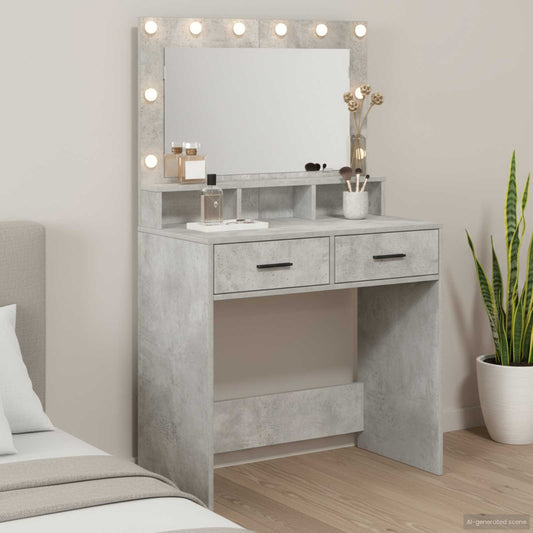 vidaXL Τραπέζι περιποίησης Σκυρόδεμα Γκρι 79 x 41 x 135 εκ.