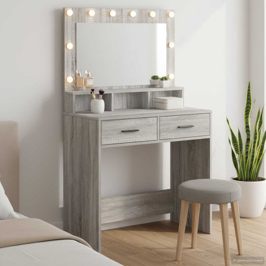 vidaXL Τραπέζι περιποίησης Γκρίζο Σονομα 79 x 41 x 135 εκ.