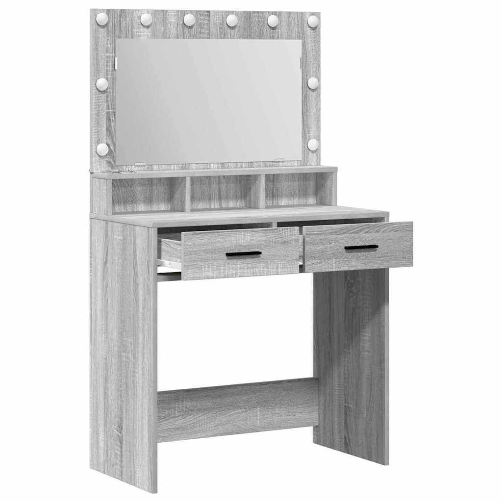 vidaXL Τραπέζι περιποίησης Γκρίζο Σονομα 79 x 41 x 135 εκ.