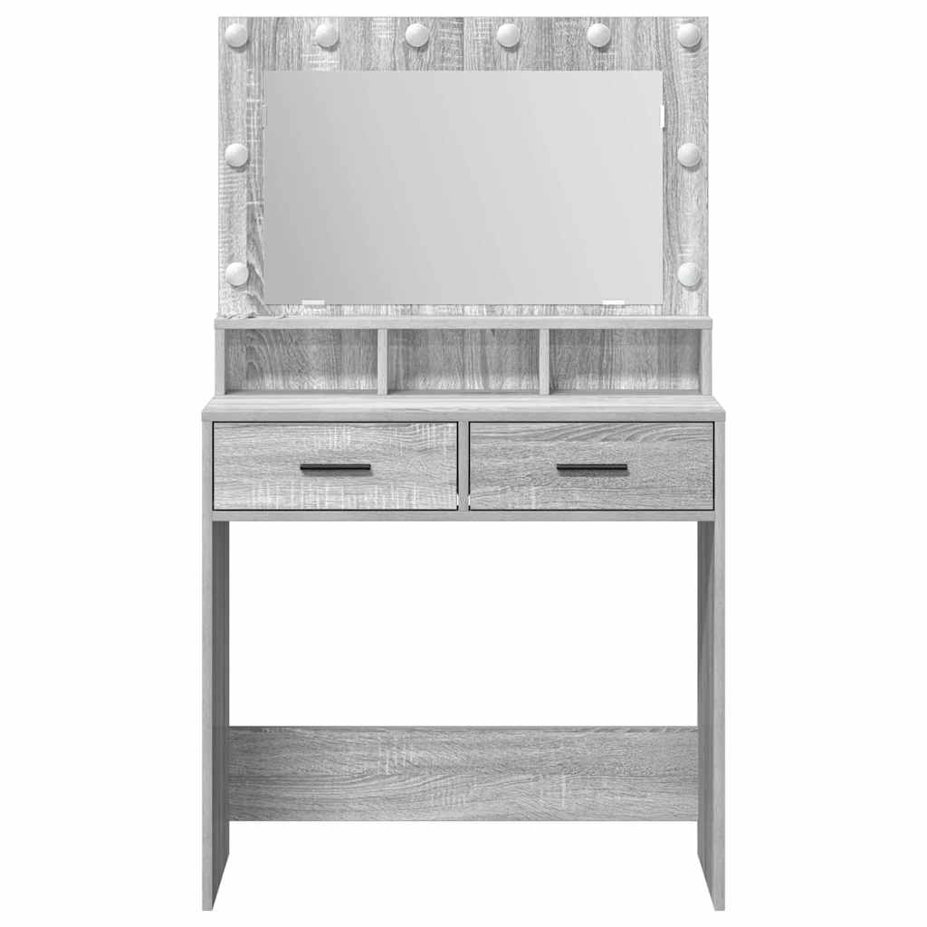 vidaXL Τραπέζι περιποίησης Γκρίζο Σονομα 79 x 41 x 135 εκ.