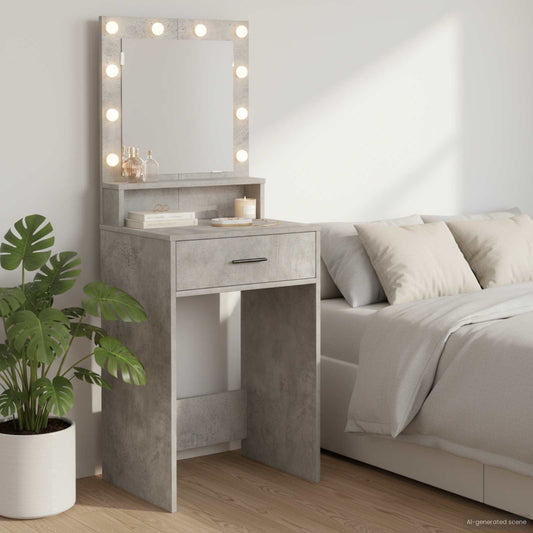 vidaXL Τραπέζι περιποίησης Σκυρόδεμα Γκρι 50 x 41 x 135 εκ