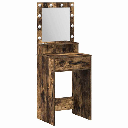 vidaXL Τραπέζι περιποίησης Καπνιστό Δρύς 50 x 41 x 135 εκ