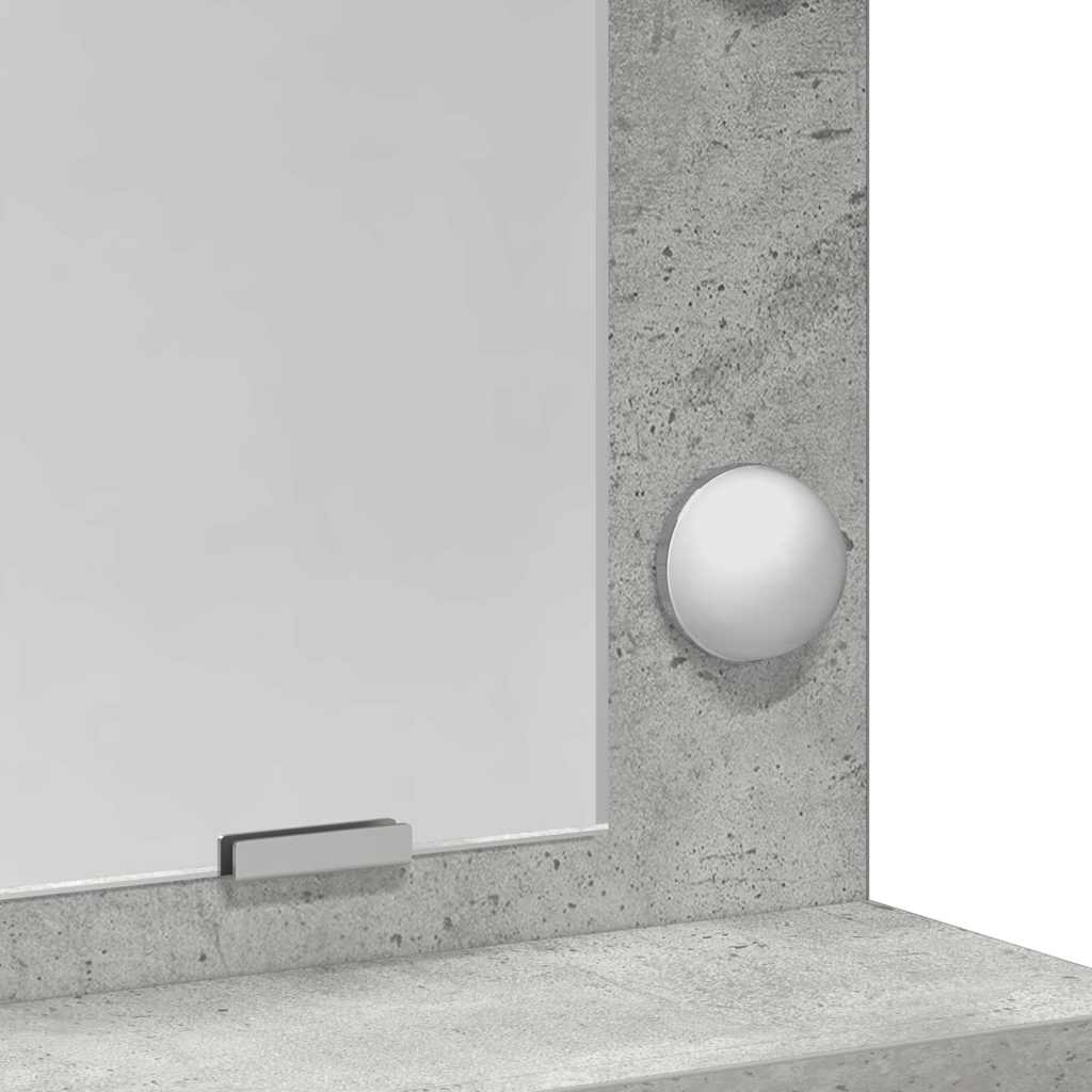 vidaXL Τραπέζι περιποίησης Σκυρόδεμα Γκρι 50 x 41 x 135 εκ