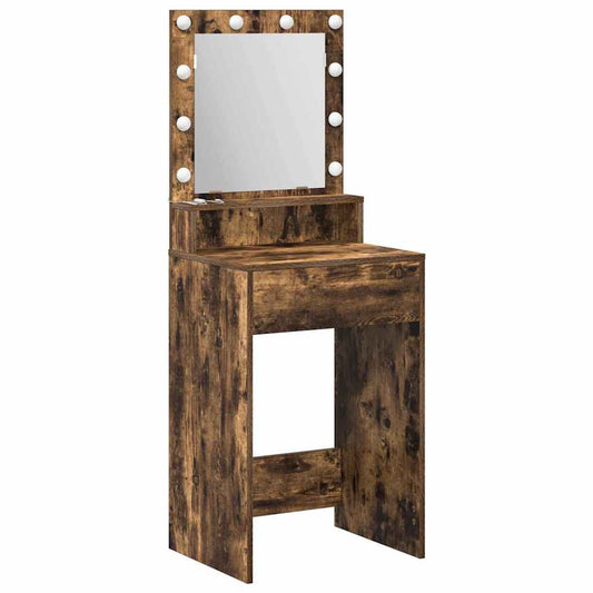 vidaXL Τραπέζι περιποίησης Καπνιστό Δρύς 50 x 41 x 135 εκ