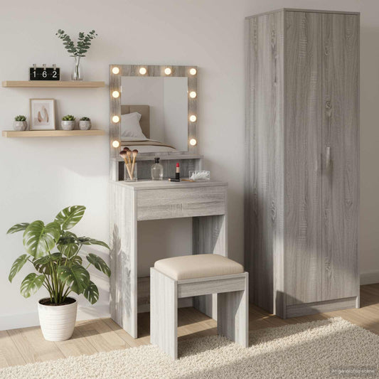 vidaXL Τραπέζι περιποίησης Γκρίζο Σονομα 50 x 41 x 135 εκ