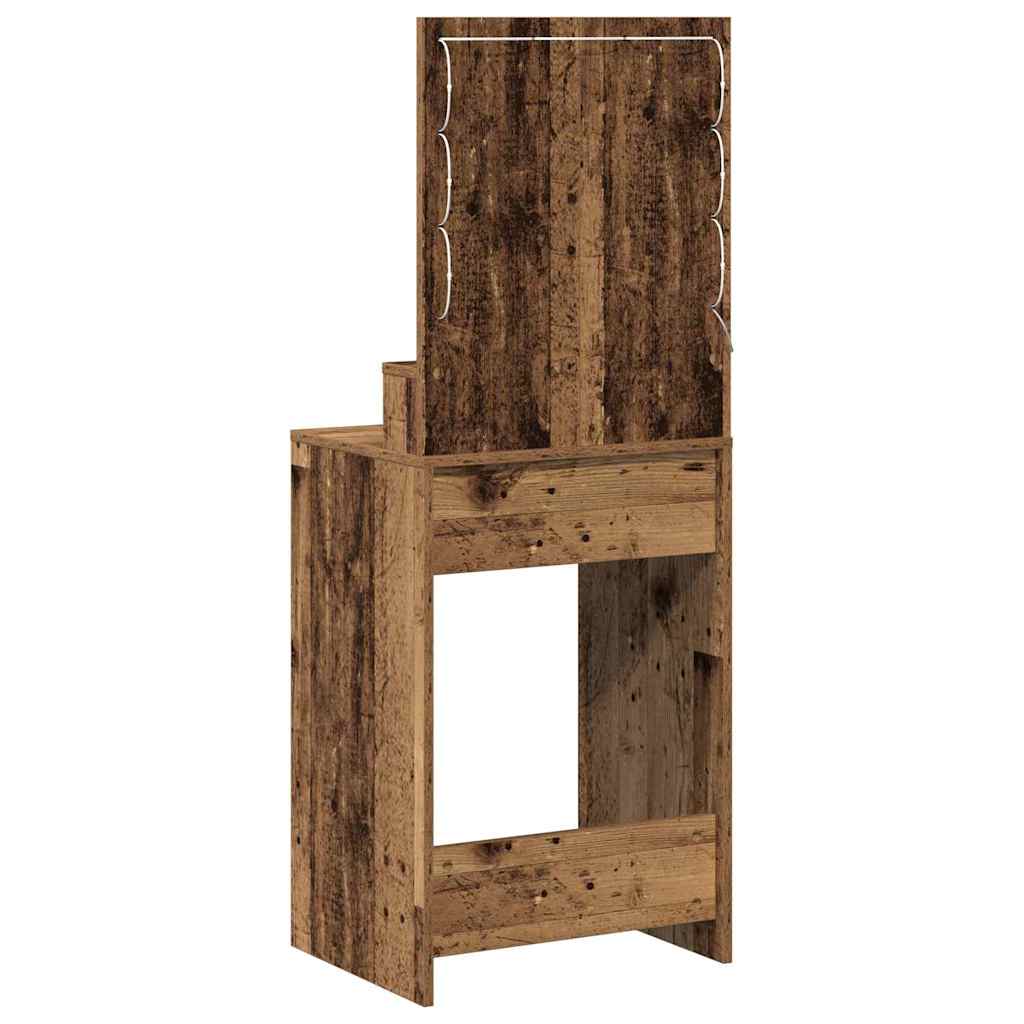 vidaXL Τραπέζι περιποίησης Παλιό ξύλο 50 x 41 x 135 εκ