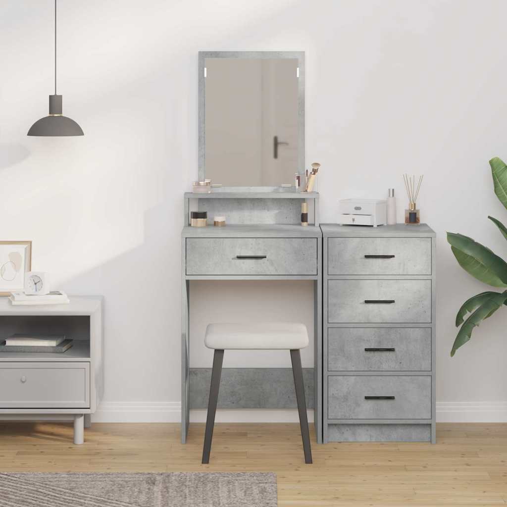 vidaXL Τραπέζι περιποίησης Σκυρόδεμα Γκρι 50 x 41 x 140 εκ.
