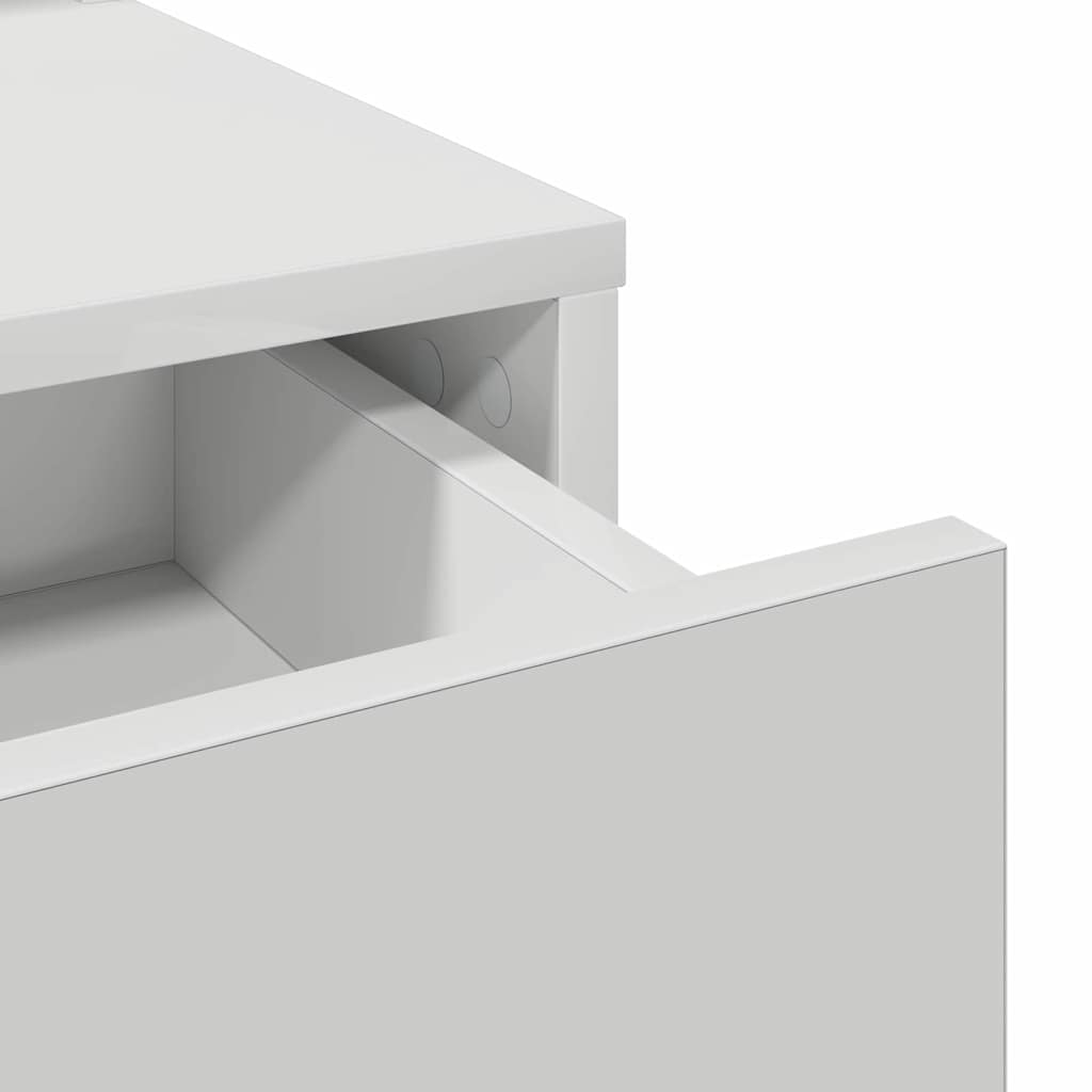 vidaXL Τραπέζι περιποίησης Λευκό 79 x 41 x 140 εκ. Επεξεργασμένο Ξύλο