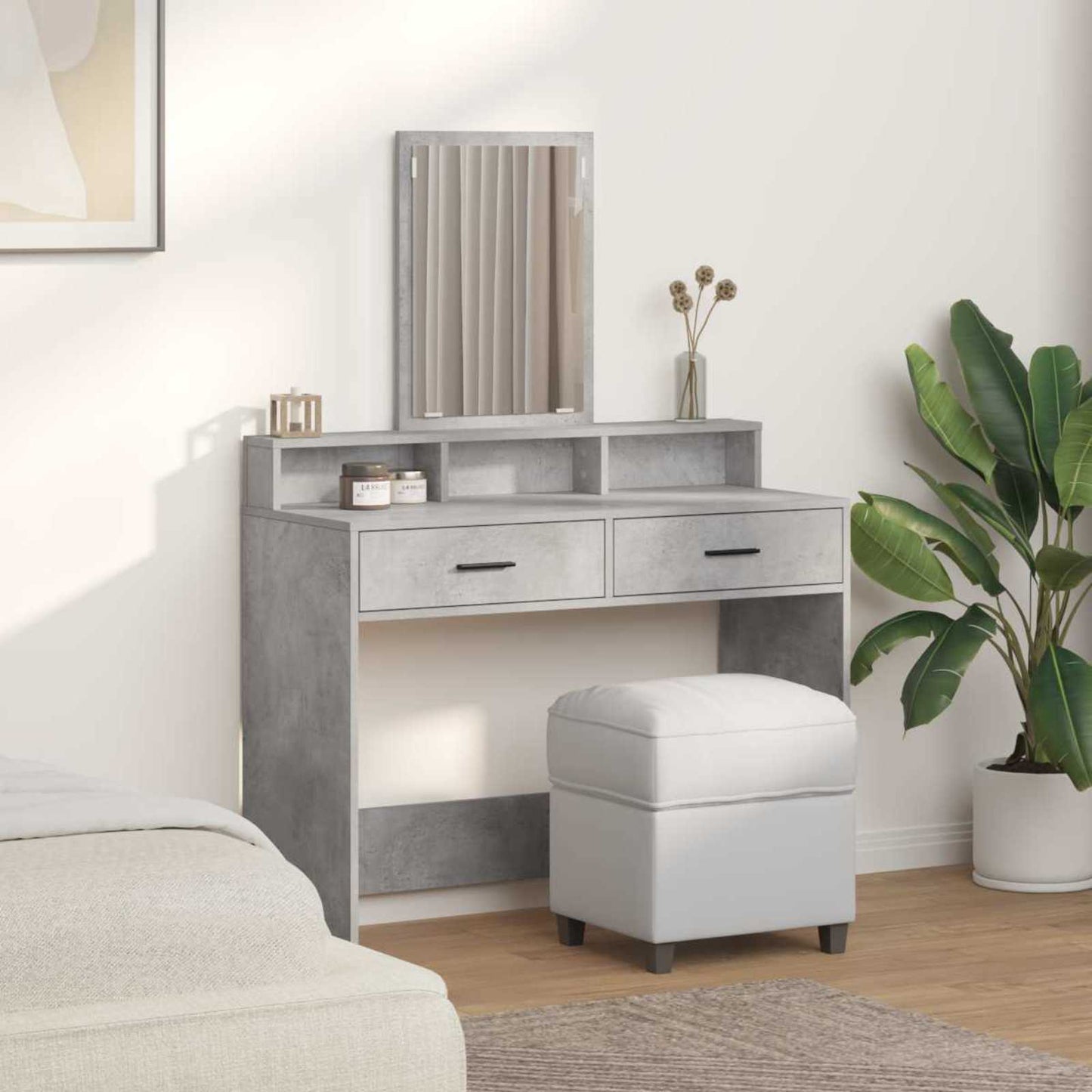 vidaXL Τραπέζι περιποίησης Σκυρόδεμα Γκρι 100 x 41 x 140 εκ.
