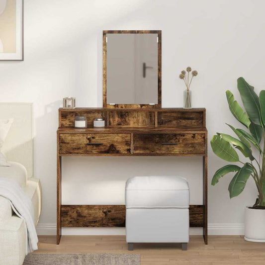vidaXL Τραπέζι περιποίησης Καπνιστό Δρύς 100 x 41 x 140 εκ.