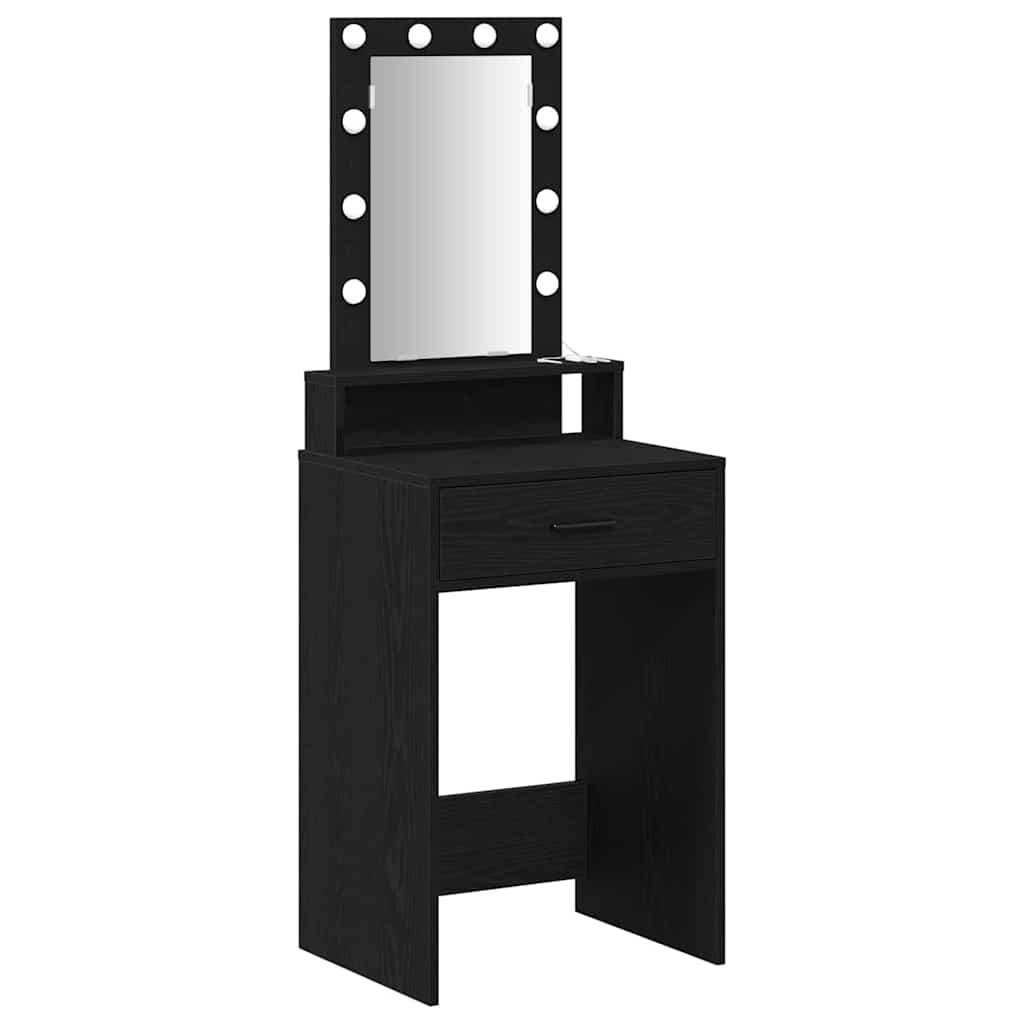 vidaXL Τραπέζι περιποίησης Μαύρο 50 x 41 x 140 εκ. Επεξεργασμένο Ξύλο