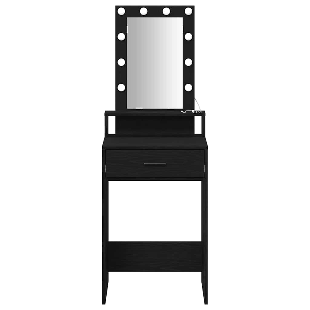 vidaXL Τραπέζι περιποίησης Μαύρο 50 x 41 x 140 εκ. Επεξεργασμένο Ξύλο