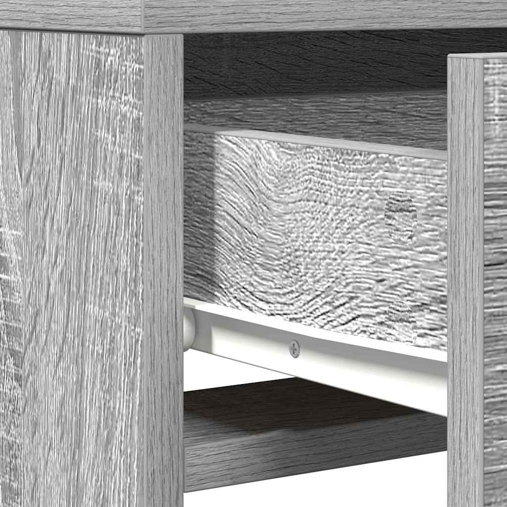 vidaXL Τραπέζι περιποίησης Γκρι 50 x 41 x 140 εκ. Επεξεργασμένο Ξύλο