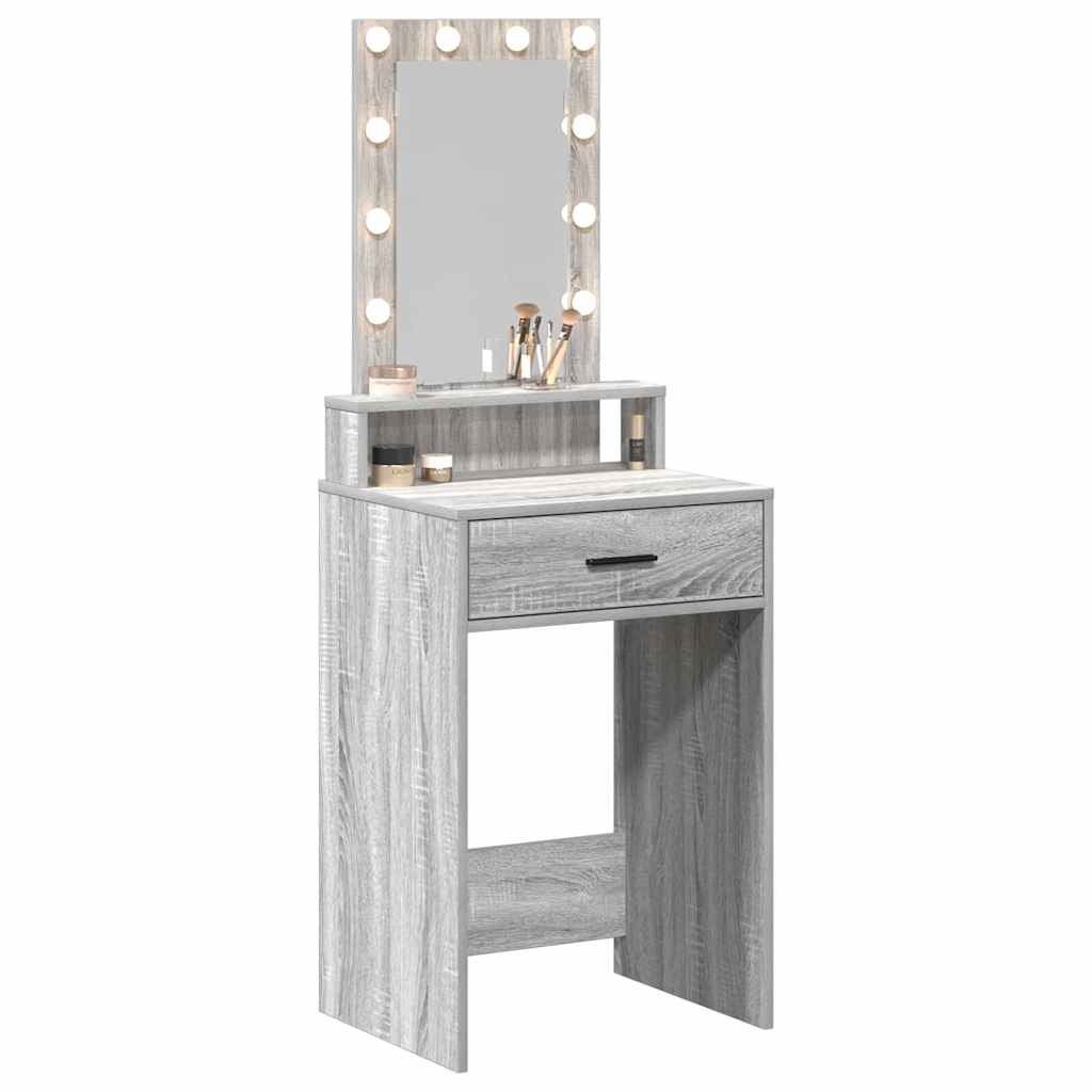 vidaXL Τραπέζι περιποίησης Γκρι 50 x 41 x 140 εκ. Επεξεργασμένο Ξύλο