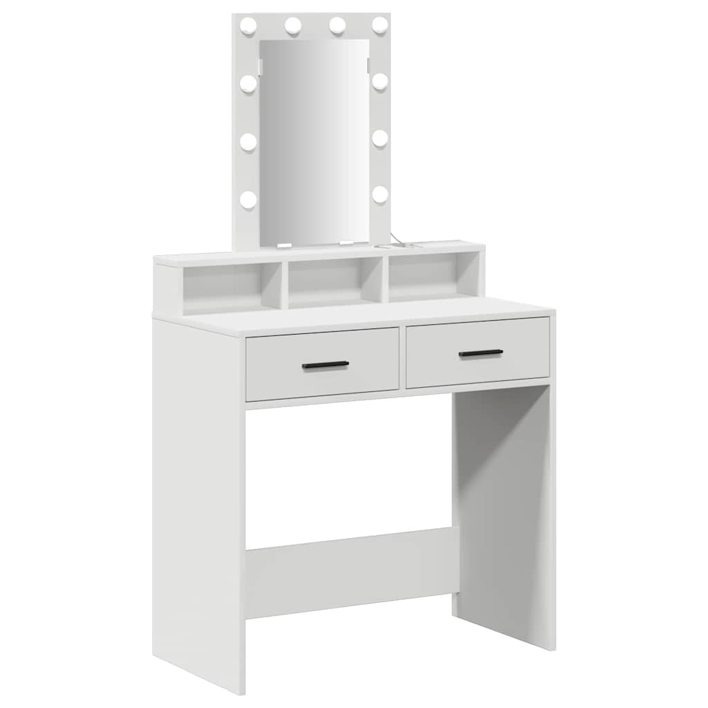 vidaXL Τραπέζι περιποίησης Λευκό 79 x 41 x 140 εκ. Επεξεργασμένο Ξύλο