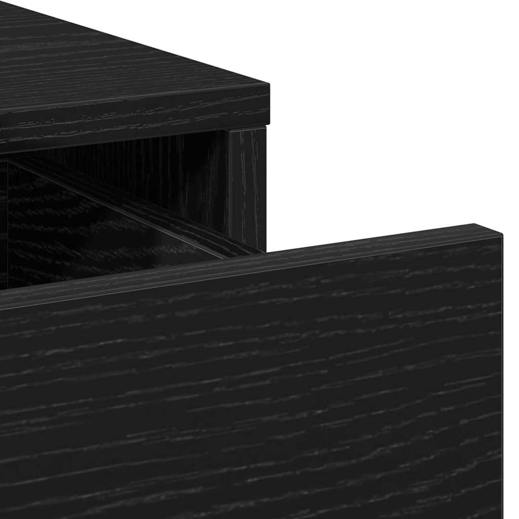 vidaXL Τραπέζι περιποίησης Μαύρο 79 x 41 x 140 εκ. Επεξεργασμένο Ξύλο