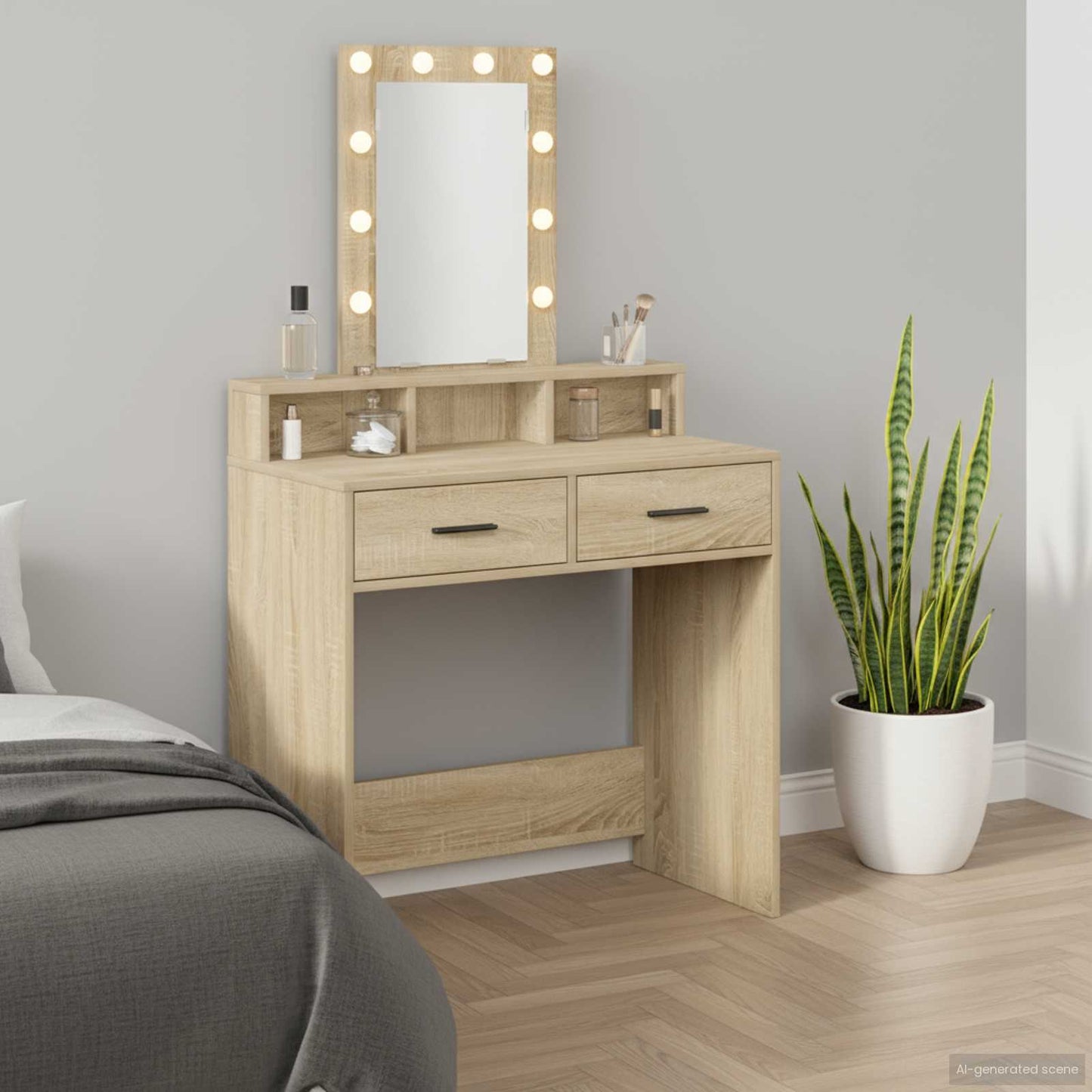 vidaXL Τραπέζι περιποίησης Καφέ 79 x 41 x 140 εκ. Επεξεργασμένο Ξύλο