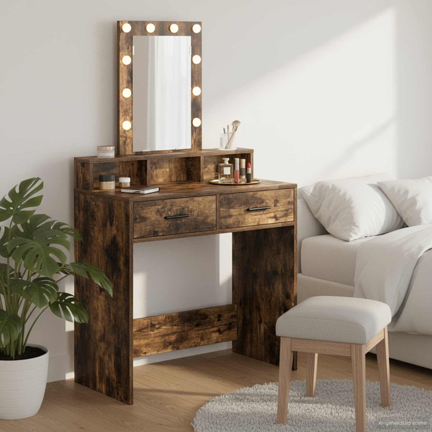 vidaXL Τραπέζι περιποίησης Καφέ 79 x 41 x 140 εκ. Επεξεργασμένο Ξύλο