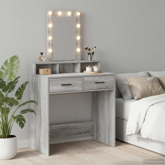 vidaXL Τραπέζι περιποίησης Γκρι 79 x 41 x 140 εκ. Επεξεργασμένο Ξύλο