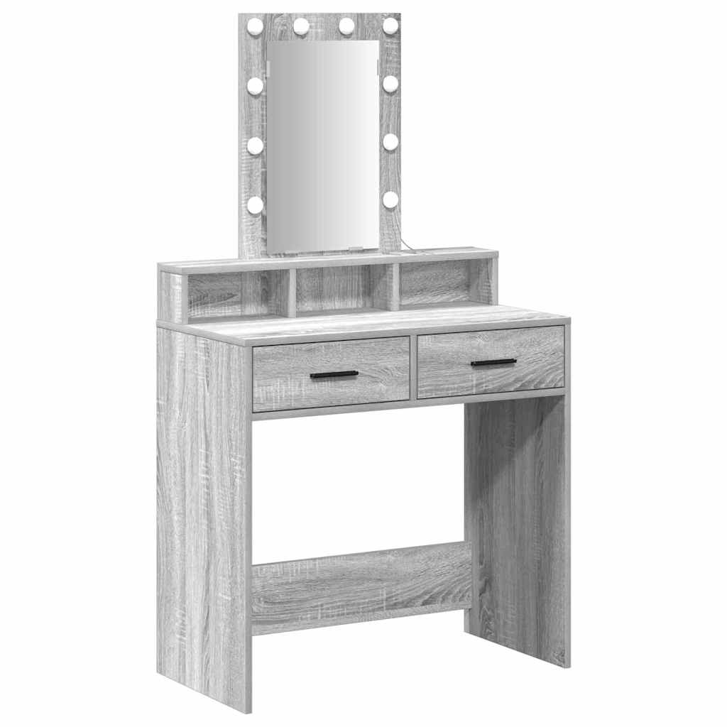 vidaXL Τραπέζι περιποίησης Γκρι 79 x 41 x 140 εκ. Επεξεργασμένο Ξύλο