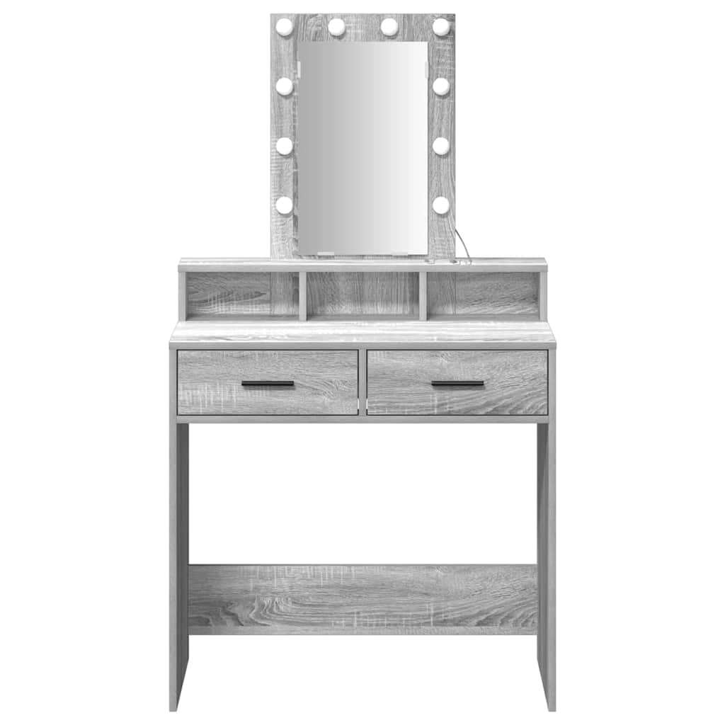 vidaXL Τραπέζι περιποίησης Γκρι 79 x 41 x 140 εκ. Επεξεργασμένο Ξύλο