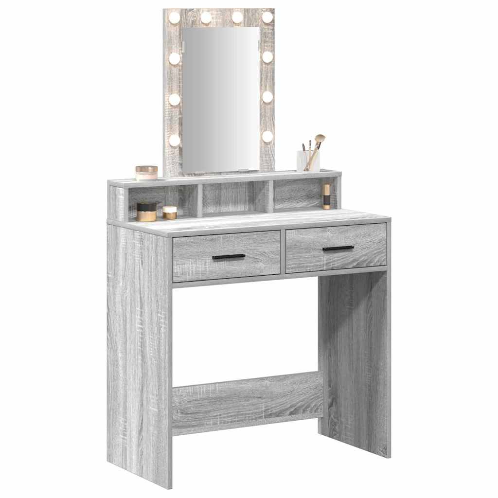 vidaXL Τραπέζι περιποίησης Γκρι 79 x 41 x 140 εκ. Επεξεργασμένο Ξύλο