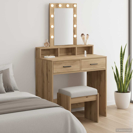 vidaXL Τραπέζι περιποίησης Καφέ 79 x 41 x 140 εκ. Επεξεργασμένο Ξύλο