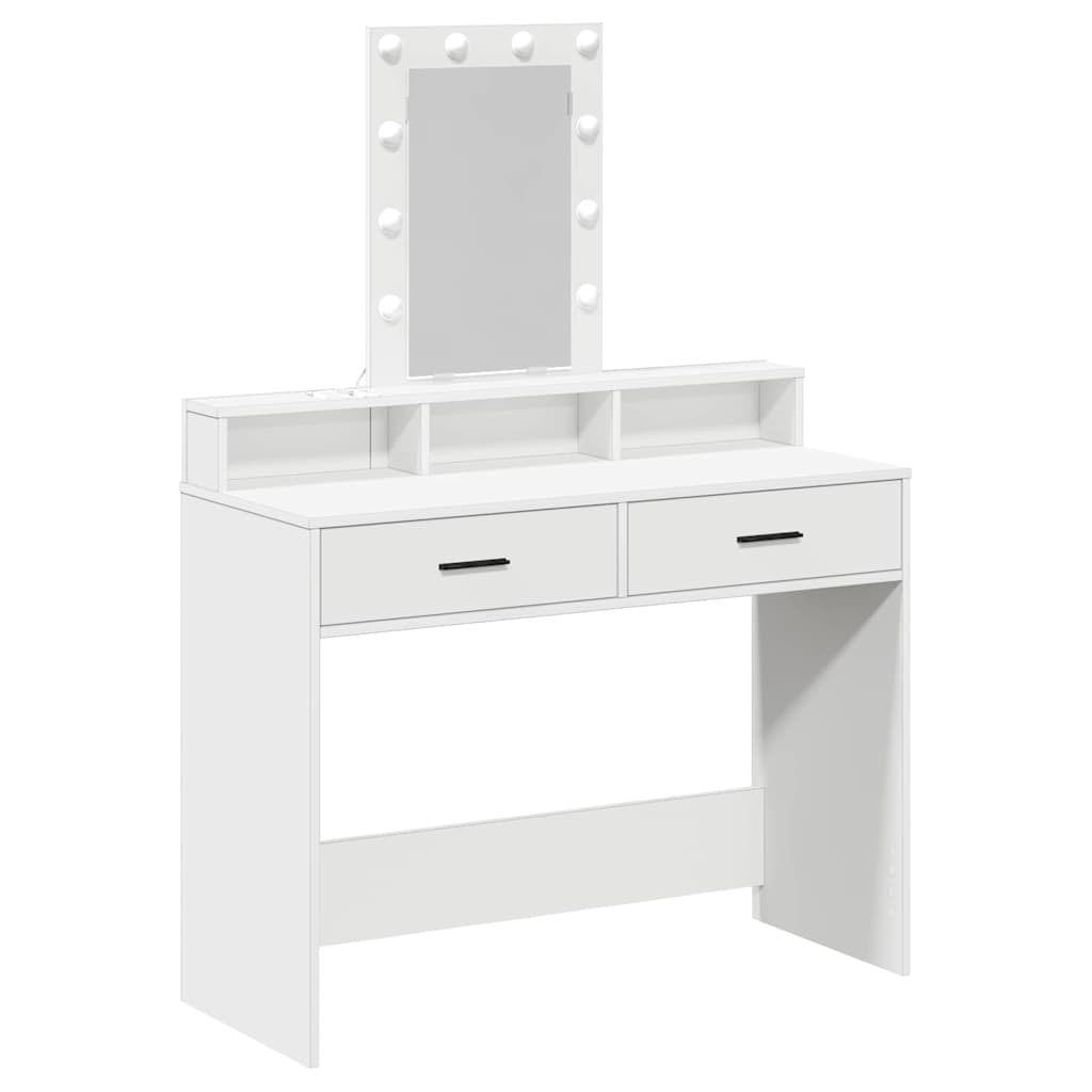 vidaXL Τραπέζι περιποίησης Λευκό 100 x 41 x 140 εκ. Επεξεργασμένο Ξύλο