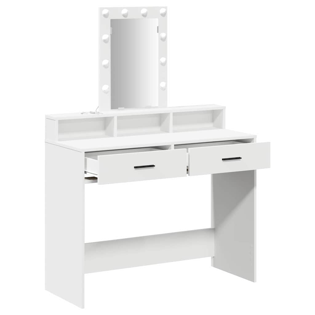 vidaXL Τραπέζι περιποίησης Λευκό 100 x 41 x 140 εκ. Επεξεργασμένο Ξύλο