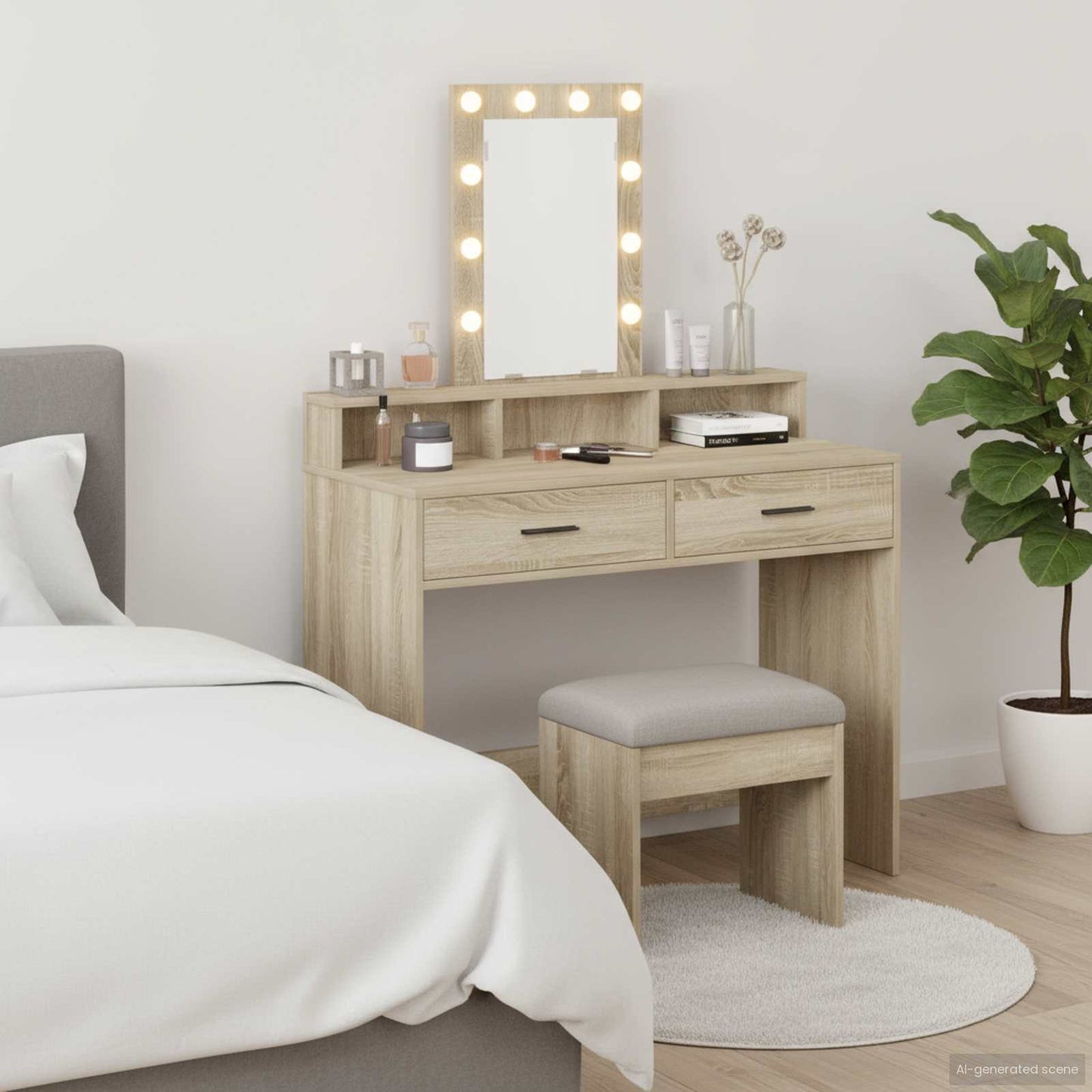 vidaXL Τραπέζι περιποίησης Καφέ 100 x 41 x 140 εκ. Επεξεργασμένο Ξύλο