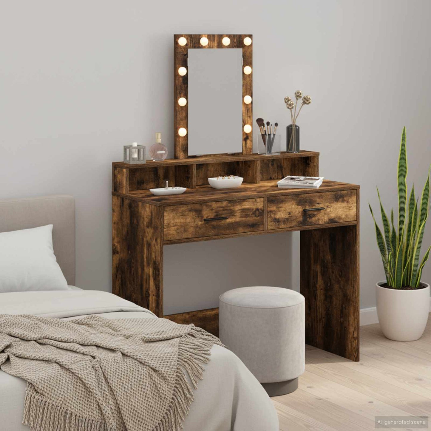 vidaXL Τραπέζι περιποίησης Καφέ 100 x 41 x 140 εκ. Επεξεργασμένο Ξύλο
