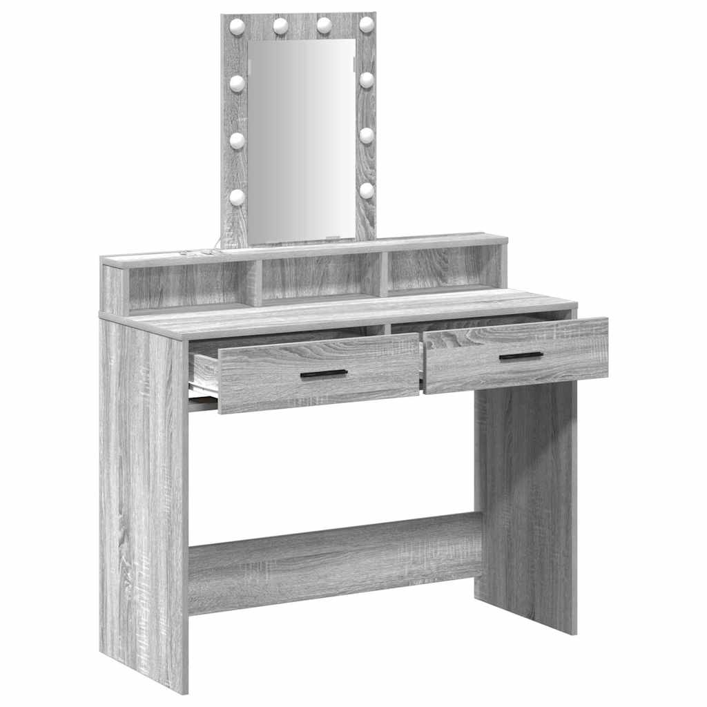 vidaXL Τραπέζι περιποίησης Γκρι 100 x 41 x 140 εκ. Επεξεργασμένο Ξύλο