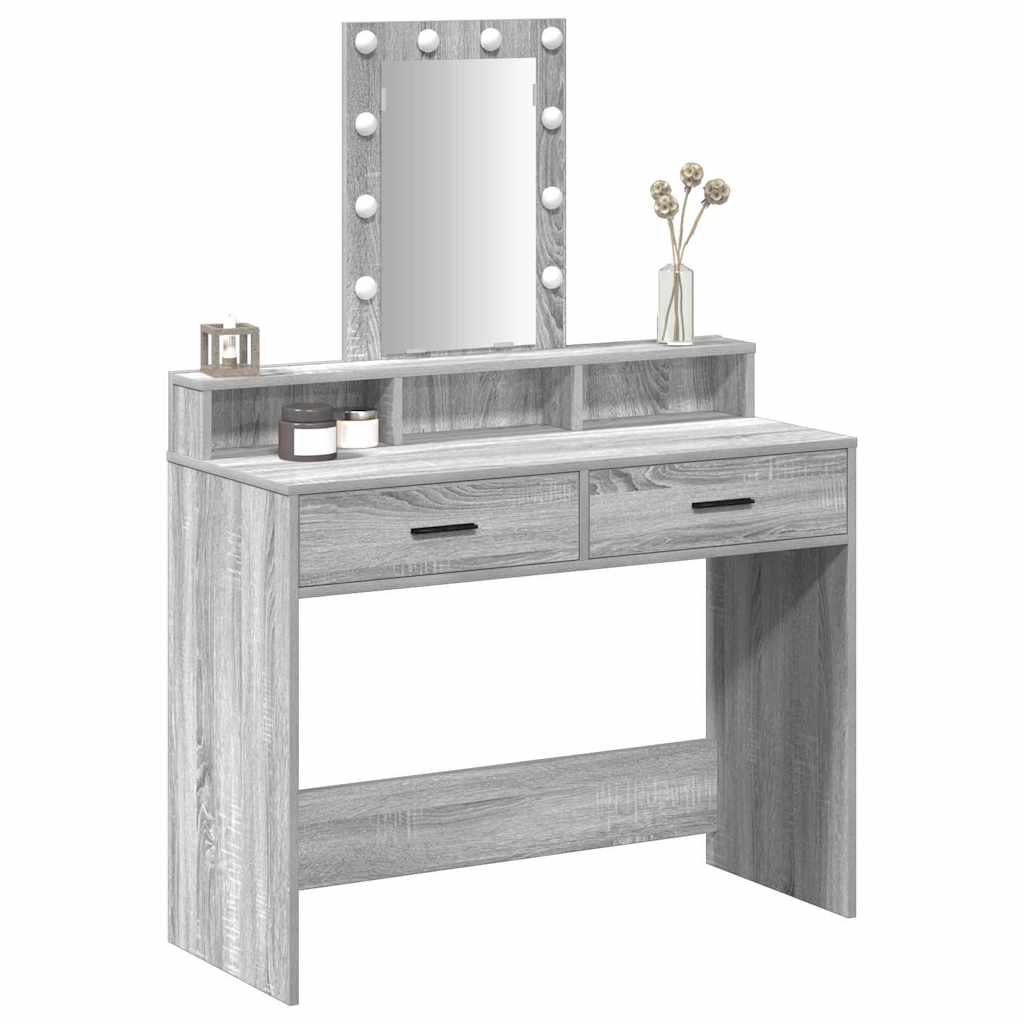 vidaXL Τραπέζι περιποίησης Γκρι 100 x 41 x 140 εκ. Επεξεργασμένο Ξύλο
