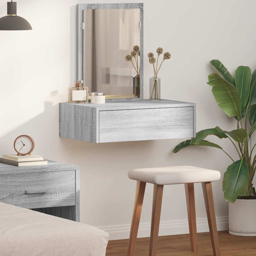 vidaXL Τραπέζι περιποίησης Γκρι 60 x 40 x 70 εκ. Επεξεργασμένο Ξύλο
