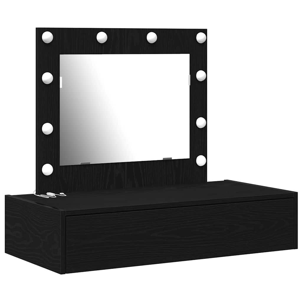 vidaXL Τραπέζι περιποίησης Μαύρο 83 x 40 x 70 εκ Επεξεργασμένο Ξύλο