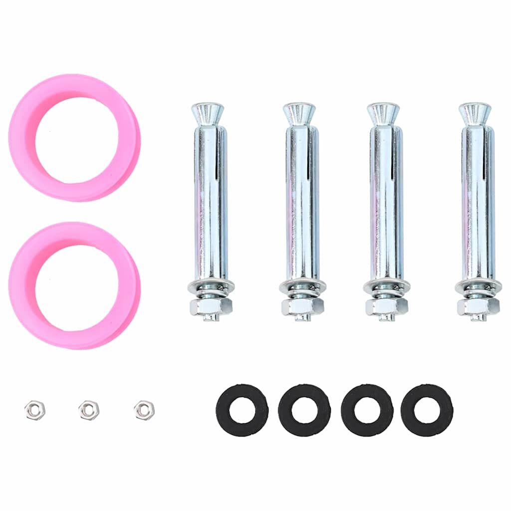 vidaXL Υπαίθριο Ηλιακό Ντους Μαύρο 217 εκ. PVC, αλουμίνιο