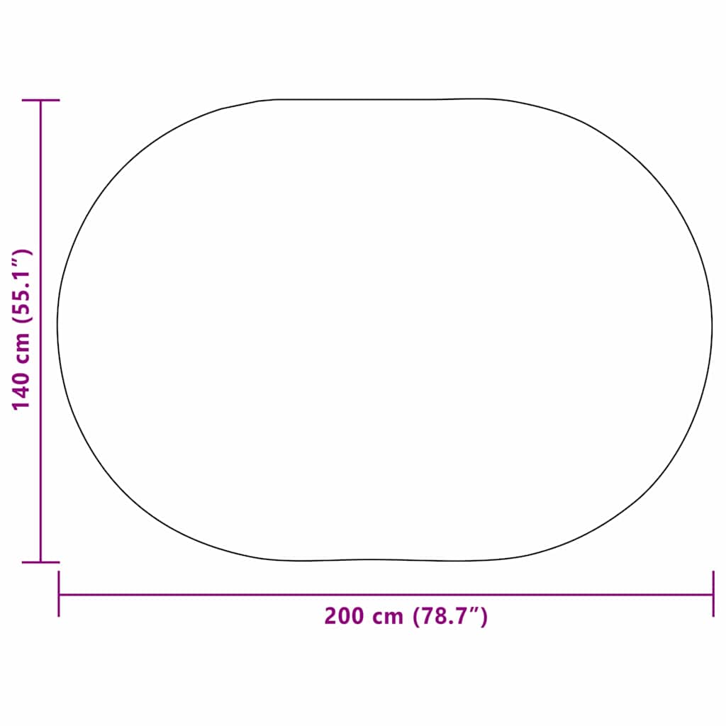 vidaXL Χαλί Καστανό 140 x 200 εκ PP
