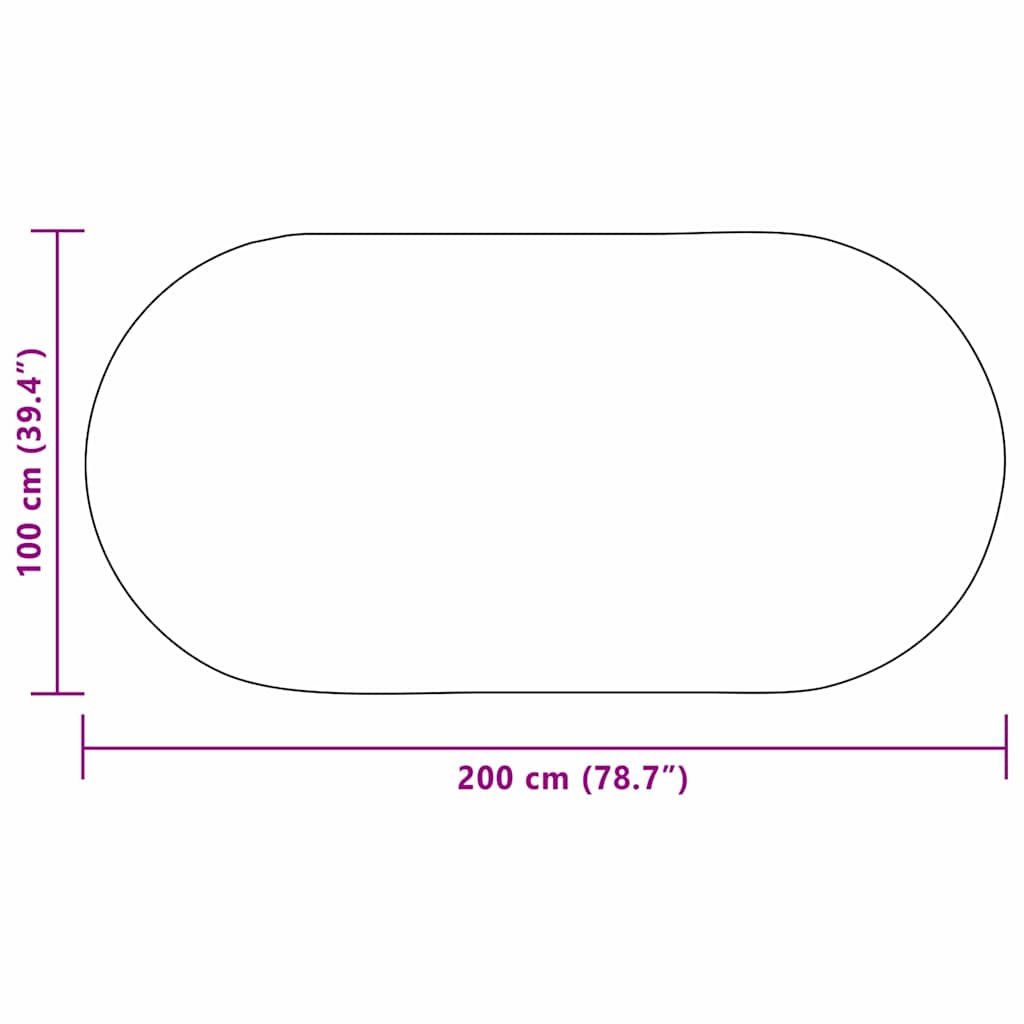 vidaXL Χαλί ZIZUR Κρεμ 200 x 100 cm Πολυπροπυλένιο