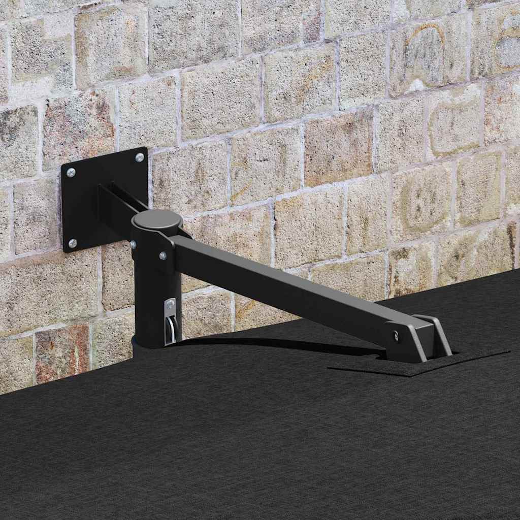 vidaXL Ομπρέλα Κήπου Μαύρο 248,5 x 247,5 x 160 εκ.