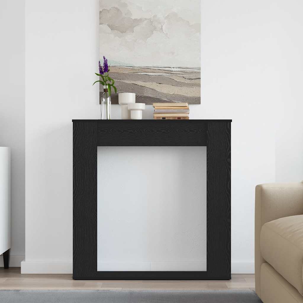 vidaXL Πλαίσιο Τζακιού από Μαύρη Δρυ 100x20x100 εκ. από Τεχνητό Ξύλο