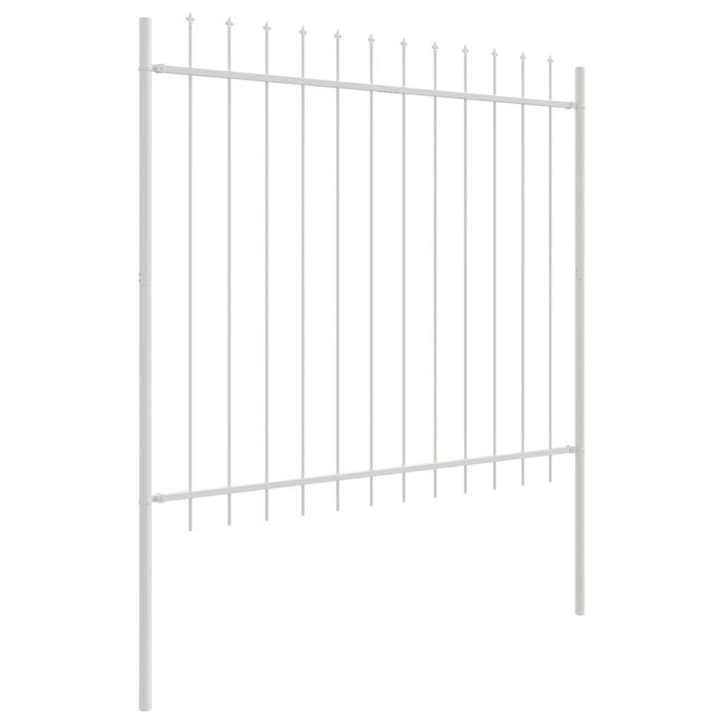 vidaXL Φράχτης Κήπου Λευκό 3.4 x 1.5 μ Ατσάλι με Επικάλυψη Πούδρας