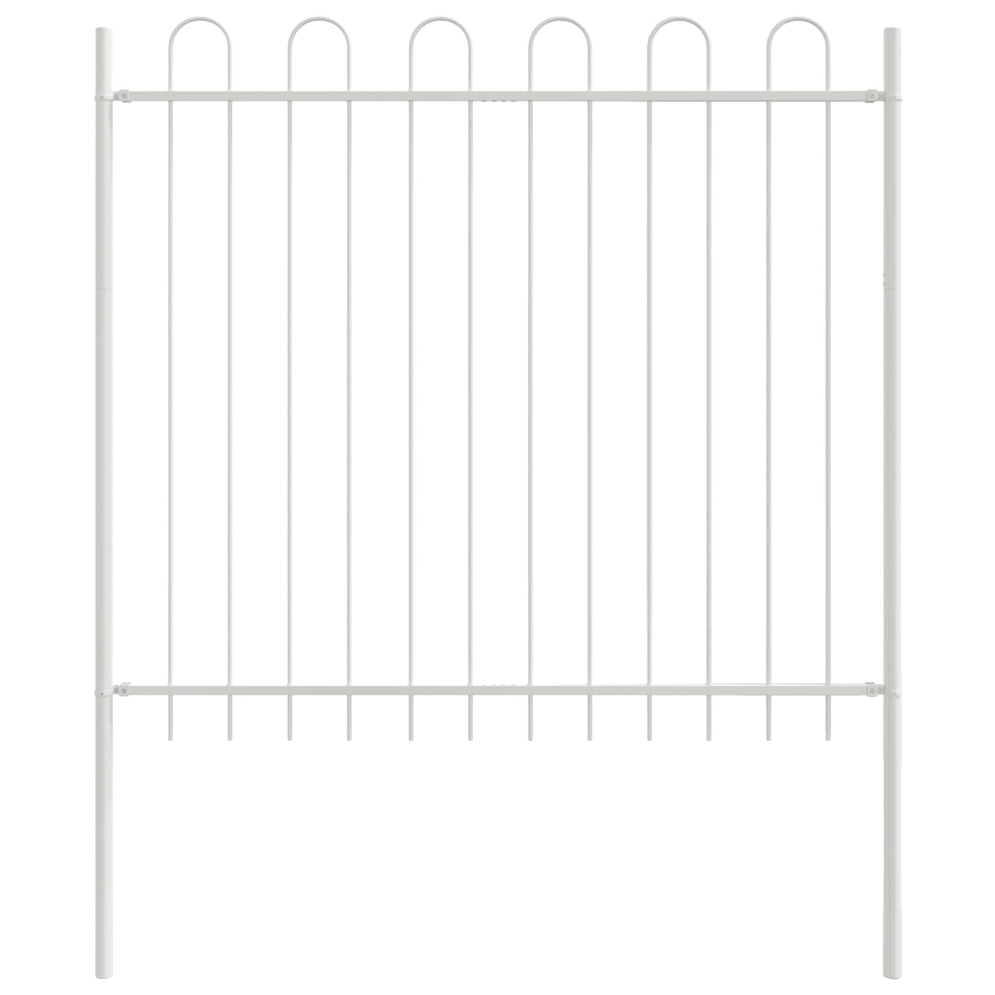 vidaXL Φράχτης Κήπου BOXTEL 4 pcs 6,8 x 0,8 μ Ατσάλι με Πούδρα Λευκό
