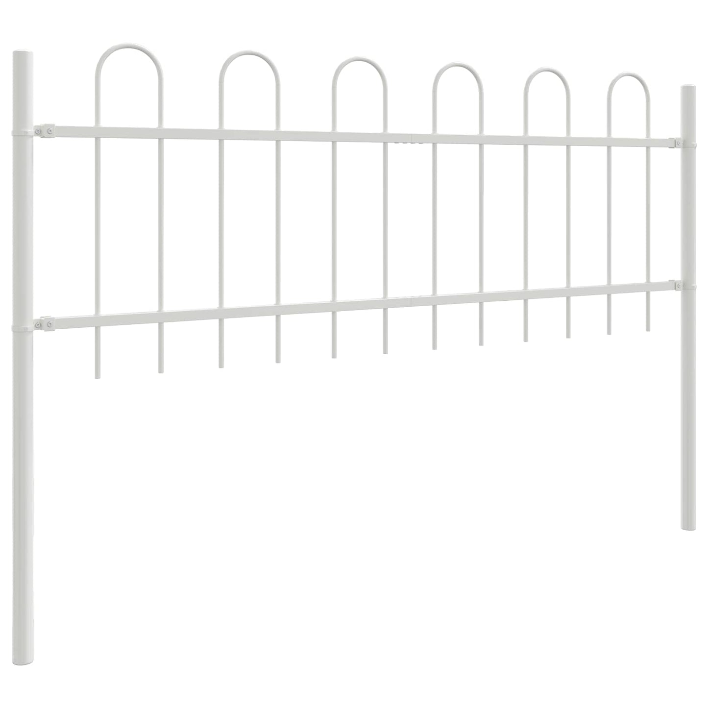 vidaXL Φράχτης Κήπου BOXTEL 5 pcs 8,5 x 0,6 μ Ατσάλι με Πούδρα Λευκό
