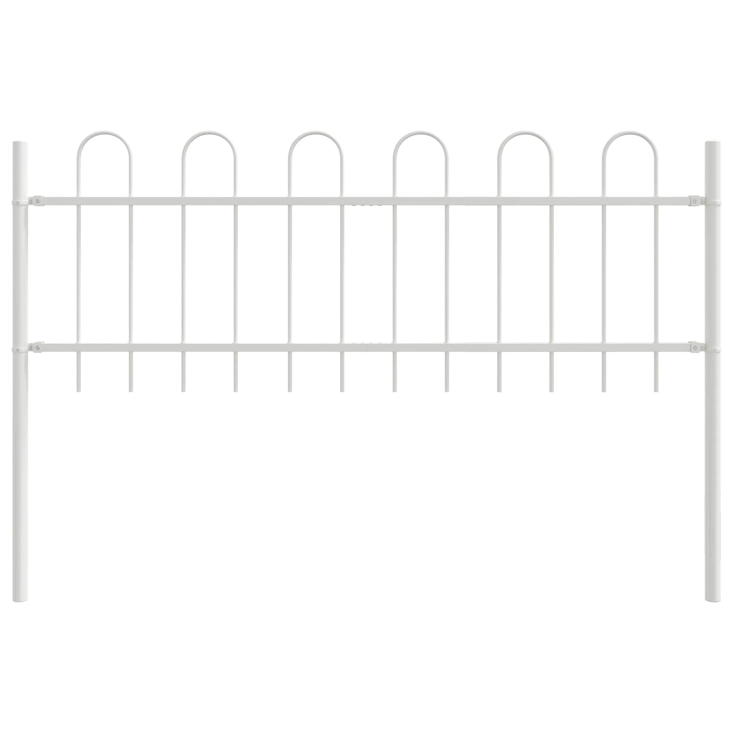 vidaXL Φράχτης Κήπου BOXTEL 5 pcs 8,5 x 0,6 μ Ατσάλι με Πούδρα Λευκό